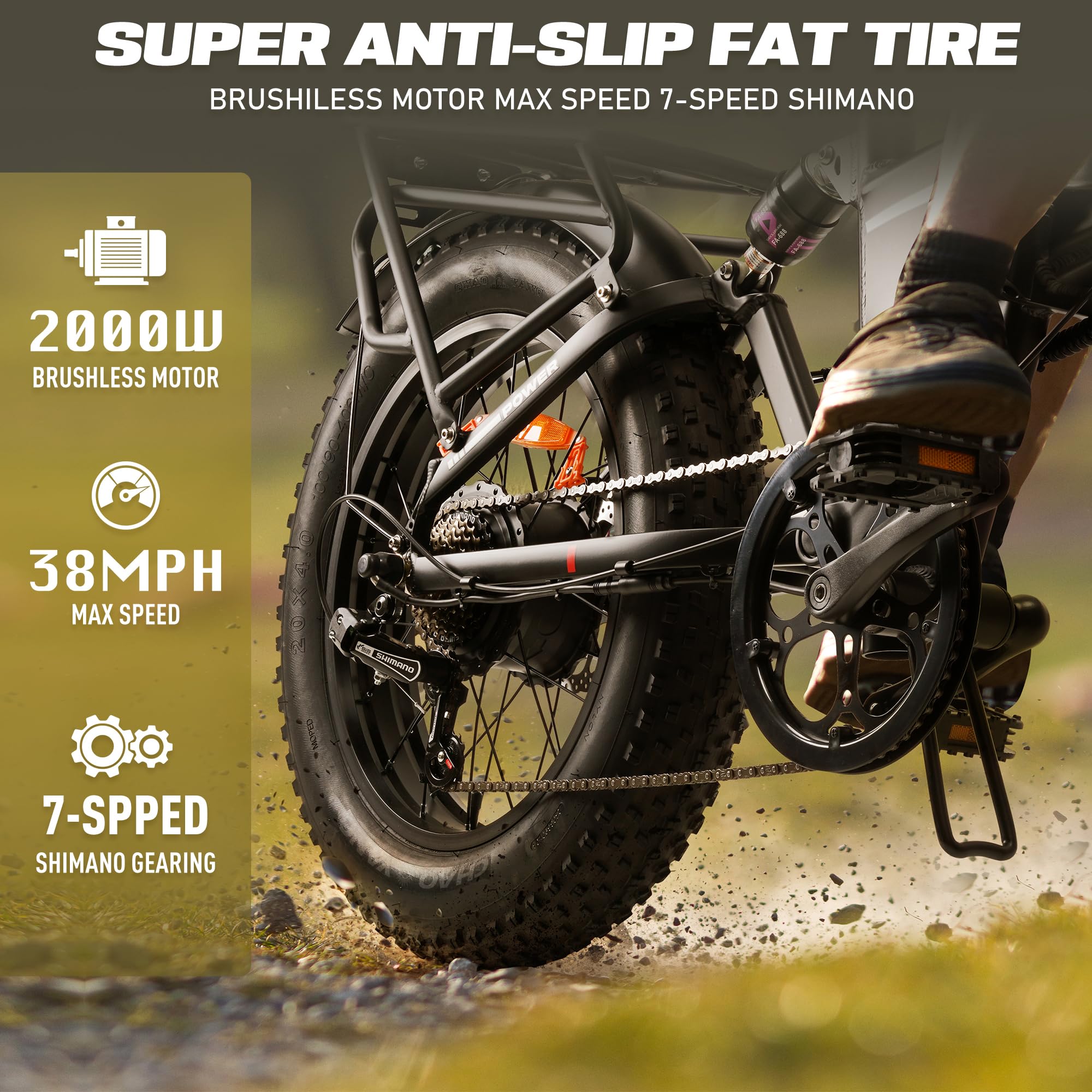 TT-EBIKE 2000W: Ultimate All-Terrain Folding Electric Bike | 48V 23AH ...